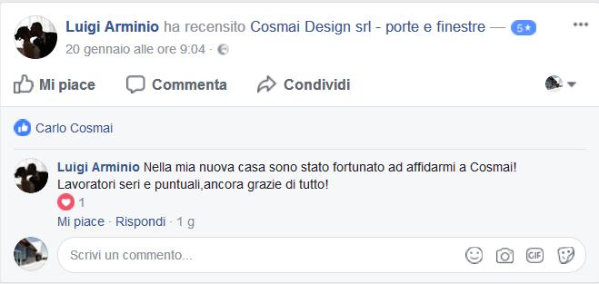 recensione cosmai design finestre