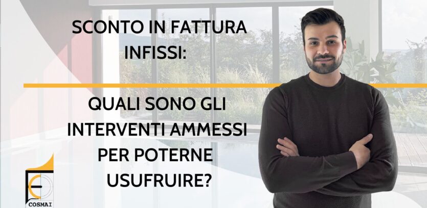 Sconto in fattura infissi